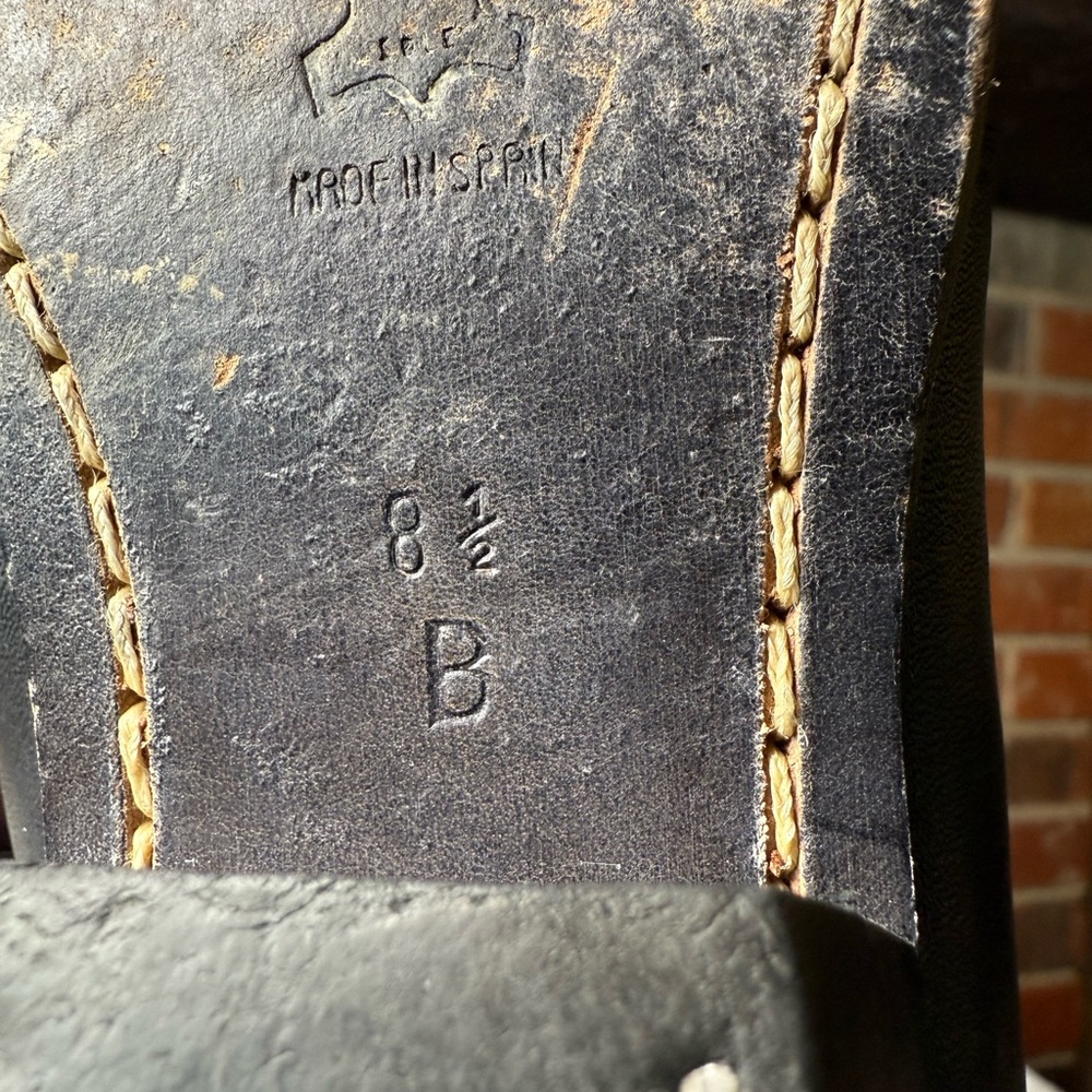 Guess Black & White Western Ankle Booties: 90s Leather Cutout Size 81/2B Cowgirl - Picture 8 of 8